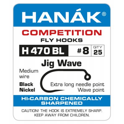 Hanak 470 BL Jig Wave Hook 25pk #10 Hooks