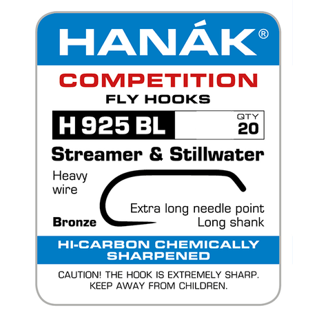 Hanak H 925BL Streamer & Stillwater Hook #02 - 20 pack Hooks