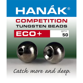 Hanak Tungsten Beads Eco+ 50 pack Black Nickel / 2.3mm Beads, Eyes, Coneheads