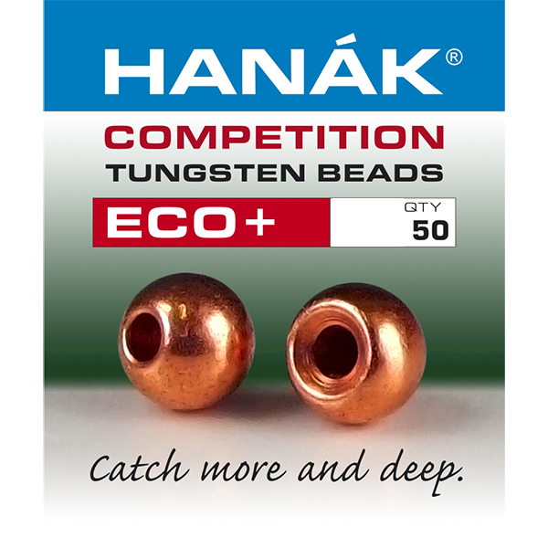 Hanak Tungsten Beads Eco+ 50 pack Copper / 2.3mm Beads, Eyes, Coneheads