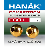 Hanak Tungsten Beads Eco+ 50 pack Gold / 2.3mm Beads, Eyes, Coneheads