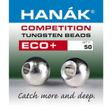 Hanak Tungsten Beads Eco+ 50 pack Silver / 2.3mm Beads, Eyes, Coneheads