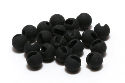 Hareline 7/32 5.5mm Slotted Tungsten Beads #224 Matte Black 20 Pack Beads, Eyes, Coneheads