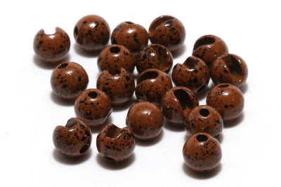 Hareline 7/32 5.5mm Slotted Tungsten Beads #239 Motteld Brown 20 Pack Beads, Eyes, Coneheads