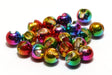 Hareline 7/32 5.5mm Slotted Tungsten Beads #306 Rainbow 20 Pack Beads, Eyes, Coneheads