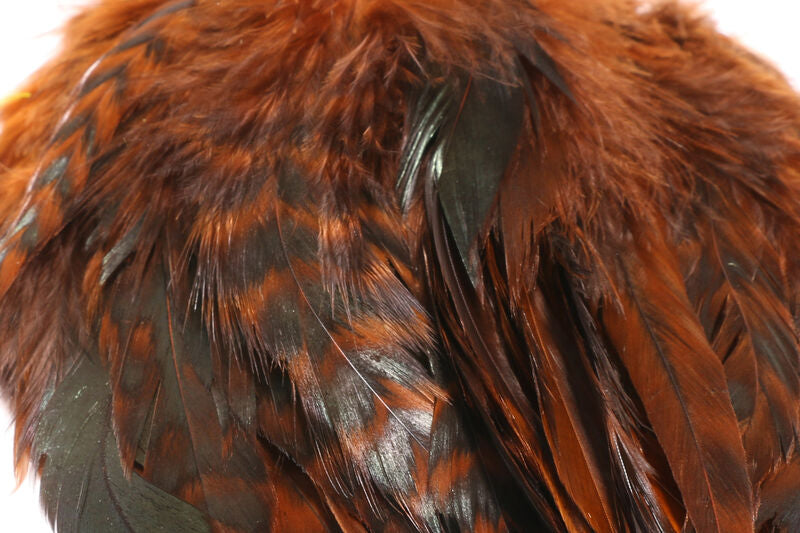 Hareline Barred Variant Schlappen 5-7" Brown #40 Saddle Hackle, Hen Hackle, Asst. Feathers