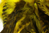 Hareline Barred Variant Schlappen 5-7" Yellow #383 Saddle Hackle, Hen Hackle, Asst. Feathers