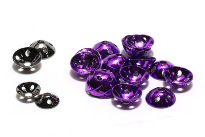 Hareline Brassonic Discs 10mm / Metallic Purple #237 Beads, Eyes, Coneheads