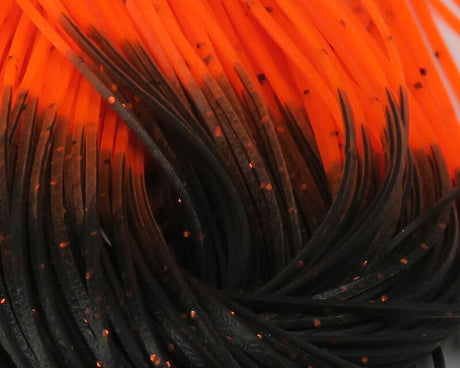 Hareline Crazy Legs Crazy Legs Black/Fl Orange Tipped #10 Rubber Legs