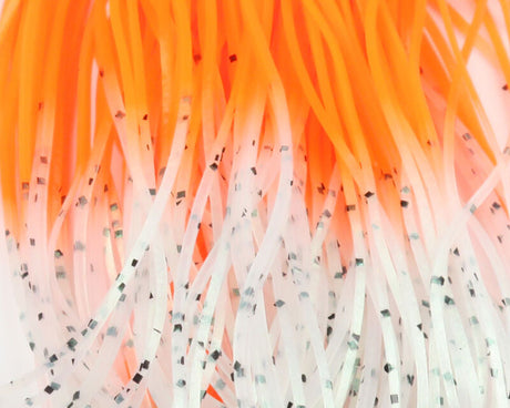Hareline Crazy Legs Crazy Legs White Pearl / Fl Orange Tip #377 Rubber Legs