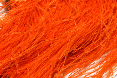 Hareline Dyed Over White Peacock Herl Hot Orange #187 Saddle Hackle, Hen Hackle, Asst. Feathers
