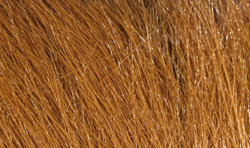 Hareline Extra Select Craft Fur Orangutan Rust Hair, Fur