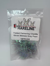 Hareline Folded Palmering Chenille 15mm / Minnow Gray Pearl #235 Chenille