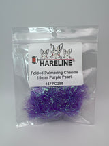 Hareline Folded Palmering Chenille 15mm / Purple Pearl #298 Chenille
