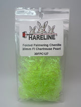Hareline Folded Palmering Chenille 30mm / Fl Chartreuse Pearl #127 Chenille
