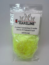 Hareline Folded Palmering Chenille 30mm / Fl Yellow Pearl #142 Chenille