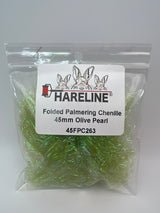 Hareline Folded Palmering Chenille 45mm / Olive Pearl #263 Chenille