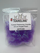 Hareline Folded Palmering Chenille 45mm / Purple Pearl #298 Chenille