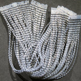 Hareline Grizzly Flutter Legs #3 Black Barred Clear Pearl