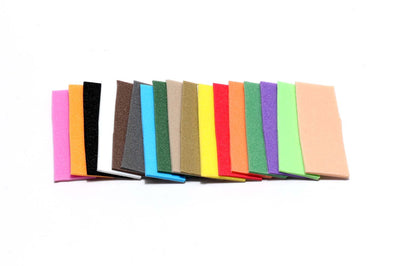 20 FOAM SHEETS 3X6 COLORED 2MM ASSORTED CRAFT FLY TYING FOAM MATERIALS