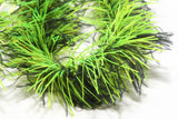 Hareline Microflex Soft Hackle Chenille Extra Large Black Chartreuse #12 Chenilles, Body Materials