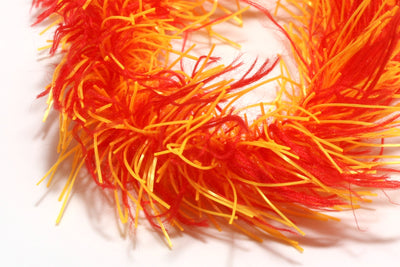 Hareline Microflex Soft Hackle Chenille Extra Small Flaming Orange #122