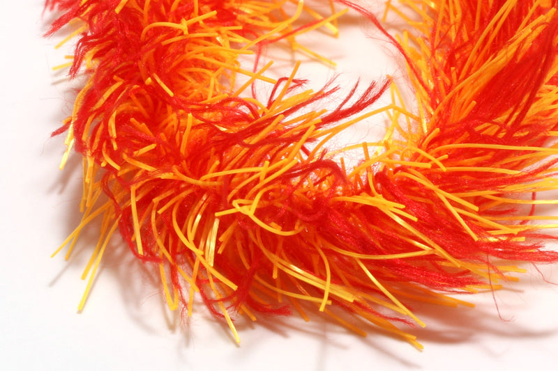 Hareline Microflex Soft Hackle Chenille Extra Small Flaming Orange 