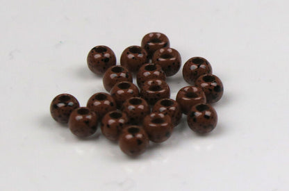 Hareline Plummeting Tungsten Beads Mottled Colors #239 Mottled Brown / 1/16 1.5mm Beads, Eyes, Coneheads