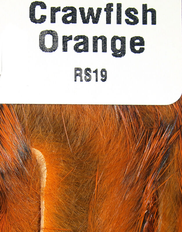 Hareline Rabbit Strips Crawfish Orange Hair, Fur
