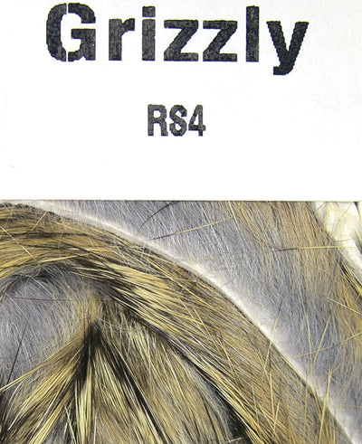 Hareline Rabbit Strips Grizzly Hair, Fur