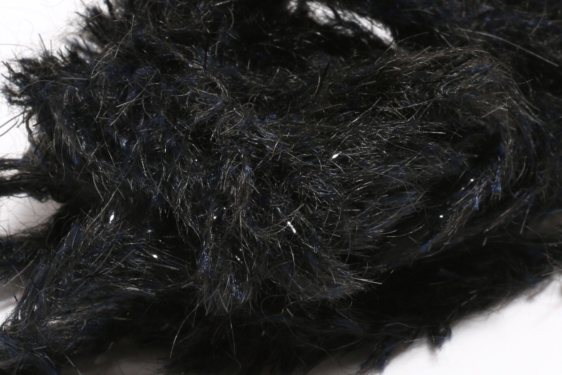 Hareline Speckled Black Mohair Scruff New Large 15mm / Black #11 Chenilles, Body Materials