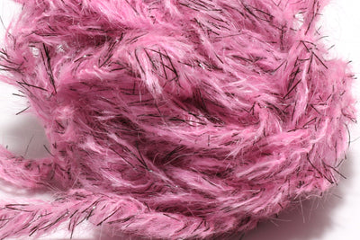 Hareline Speckled Black Mohair Scruff New Large 15mm / Fl Hot Pink #137 Chenilles, Body Materials