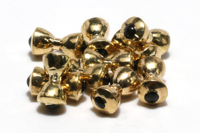 Hareline Tungsten Eyes Medium / #153 Gold Black Pupil Beads, Eyes, Coneheads