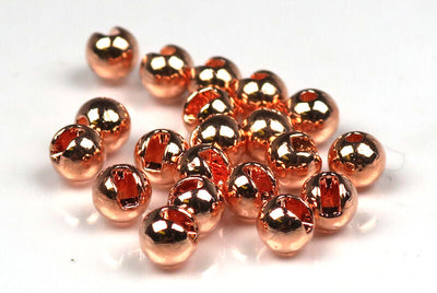 Hareline Tungsten Slotted Beads Copper / 5/32" 3.8 mm Beads, Eyes, Coneheads