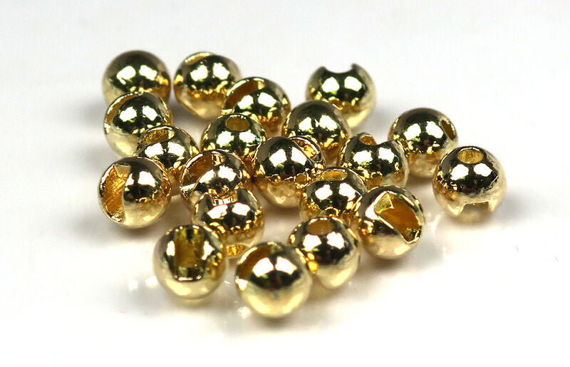Hareline Tungsten Slotted Beads Gold / 1/8" 3.3 mm Beads, Eyes, Coneheads