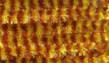 Hareline Variegated Chenille Medium Brown/Yellow #43 Chenilles, Body Materials