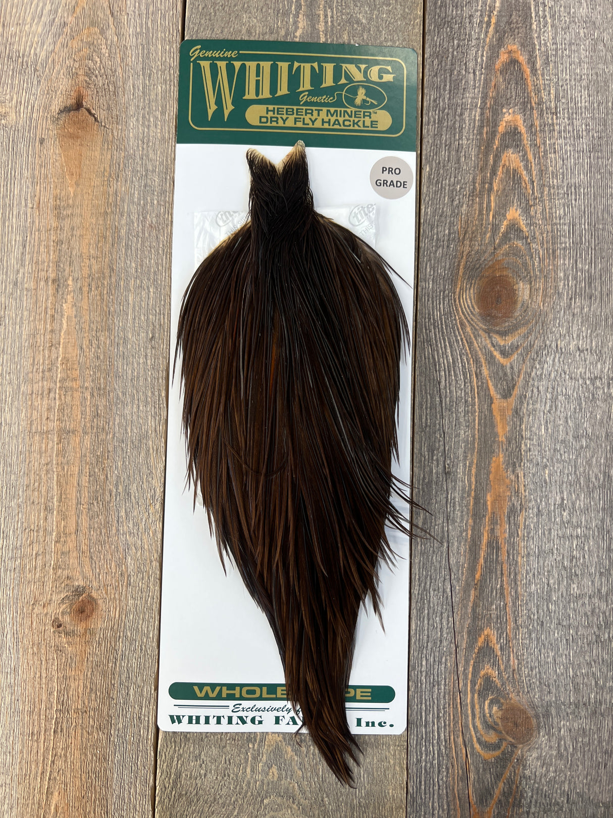 Hebert Pro Grade Cape Dark Brown Dun Dry Fly Hackle