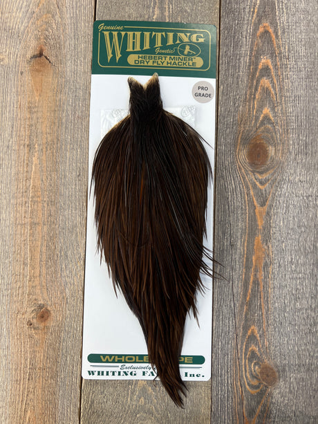 Hebert Pro Grade Cape Dark Brown Dun Dry Fly Hackle