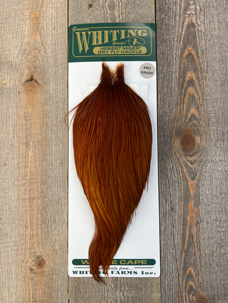 Hebert Pro Grade Cape Medium Brown Dry Fly Hackle