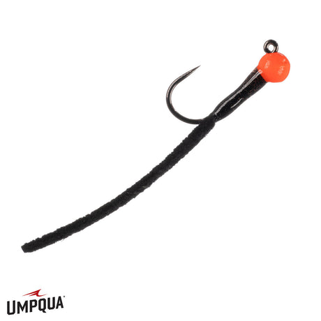 Jigged Leather Leech Winkler Black/Orange / 10 Trout Flies