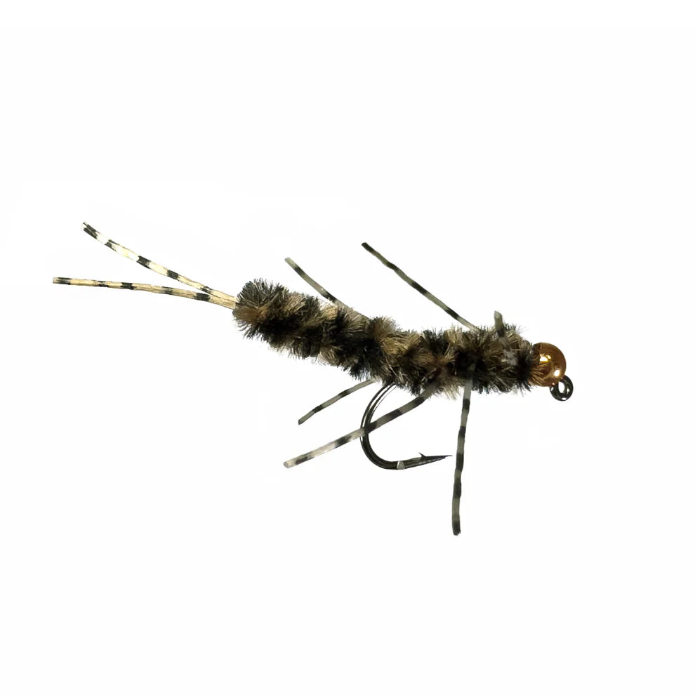 JR's Jiggle Stone Coffee/Black / 10 Trout Flies