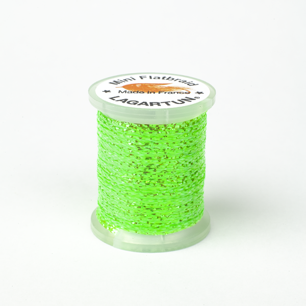 Lagartun Mini Flat Braid Fluor Chartreuse Wires, Tinsels