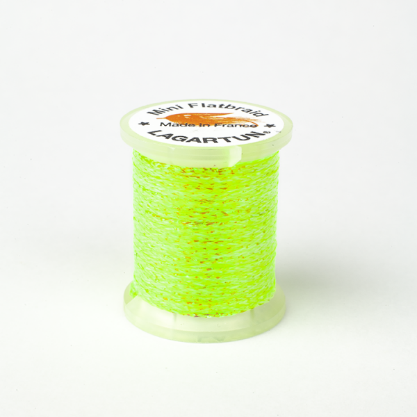 Lagartun Mini Flat Braid Fluor Yellow Wires, Tinsels