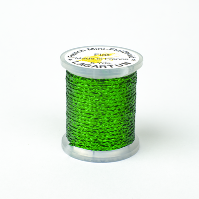 Lagartun Mini Flat Braid Green Wires, Tinsels