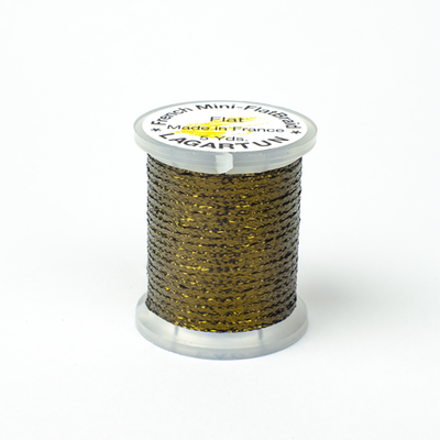 Lagartun Mini Flat Braid Olive Wires, Tinsels
