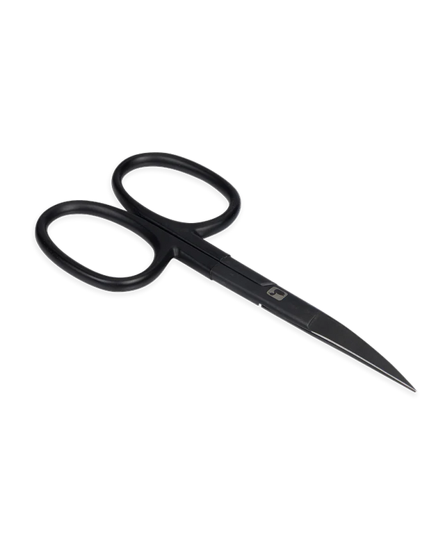 Loon Ergo Curved Hair Scissors- Black Fly Tying Tool