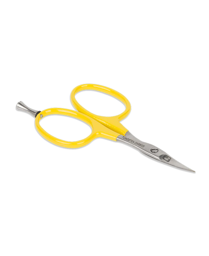 Loon Tungsten Carbide Curved All Purpose Scissor w/ Precision Peg Fly Tying Tool