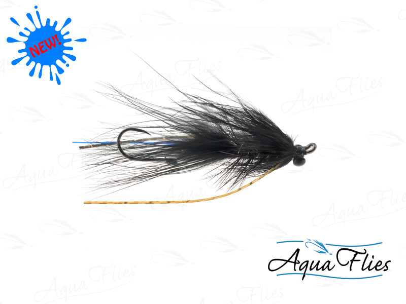 Mattioli's Trout Spey Bugger Black- Black Eye TROUT FLIES