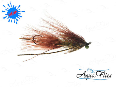 Mattioli's Trout Spey Bugger Brown - Olive Eye TROUT FLIES
