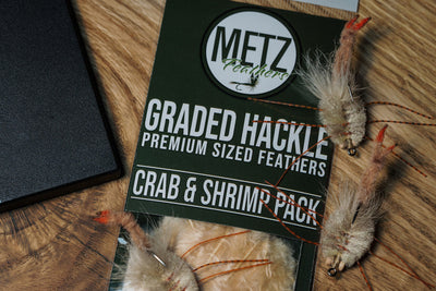 Metz Hackle Crab Shrimp Pack Saddle Hackle, Hen Hackle, Asst. Feathers